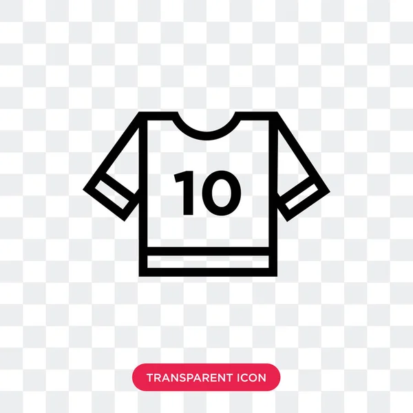 American Football Jersey vector icono aislado en bac transparente — Vector de stock