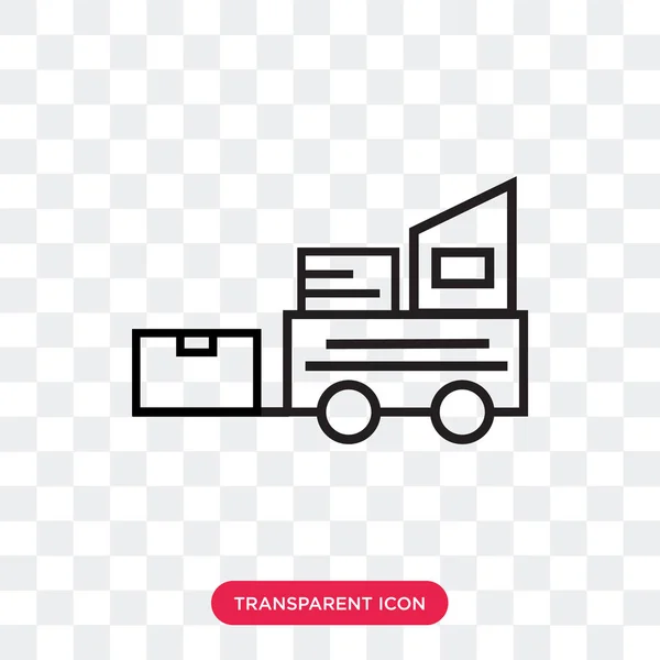 Forklift vector icon isolated on transparent background, Forklif — Stock Vector