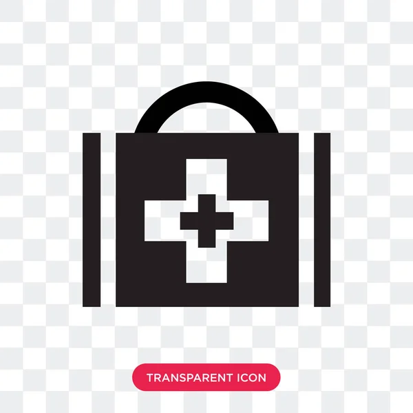 Icona vettoriale della valigia medic isolata su sfondo trasparente, M — Vettoriale Stock