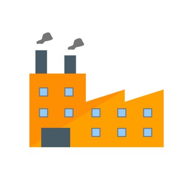 Fabrika simge vektör izole beyaz arka plan, fabrika şeffaf işareti, sanayi sembolleri