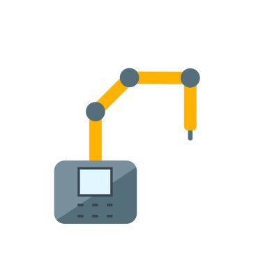 Endüstriyel robot simge vektör izole beyaz arka plan, endüstriyel robot şeffaf işareti, sanayi sembolleri