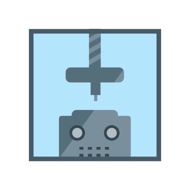 Endüstriyel robot simge vektör izole beyaz arka plan, endüstriyel robot şeffaf işareti, sanayi sembolleri