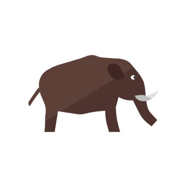 Beyaz arka plan, mamut şeffaf işareti, Eskiçağ tarihi sembolleri izole mamut simge vektör