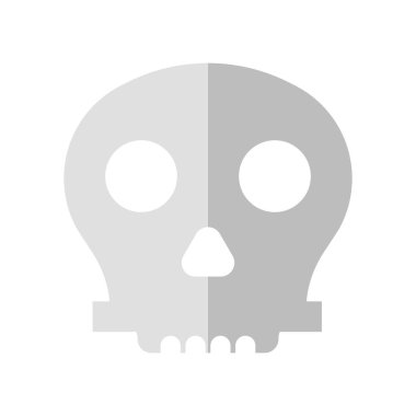 Kafatası simge vektör izole beyaz arka plan, kafatası şeffaf işareti, Eskiçağ tarihi sembolleri