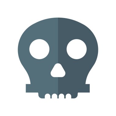 Kafatası simge vektör izole beyaz arka plan, kafatası şeffaf işareti, Eskiçağ tarihi sembolleri