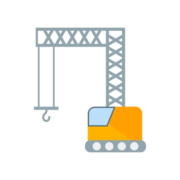 Вектор Значка Крана Изолирован Белом Фоне Знак Крана Прозрачный Промышленные — стоковый вектор