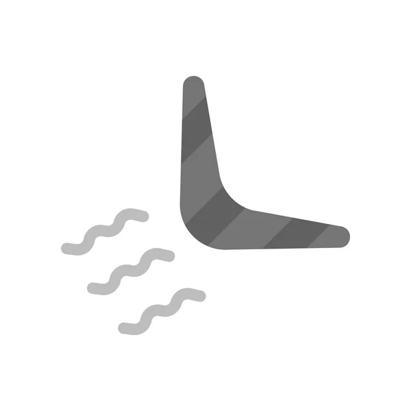 Boomerang Icona Vettore Isolato Sfondo Bianco Boomerang Segno Trasparente Simboli — Vettoriale Stock