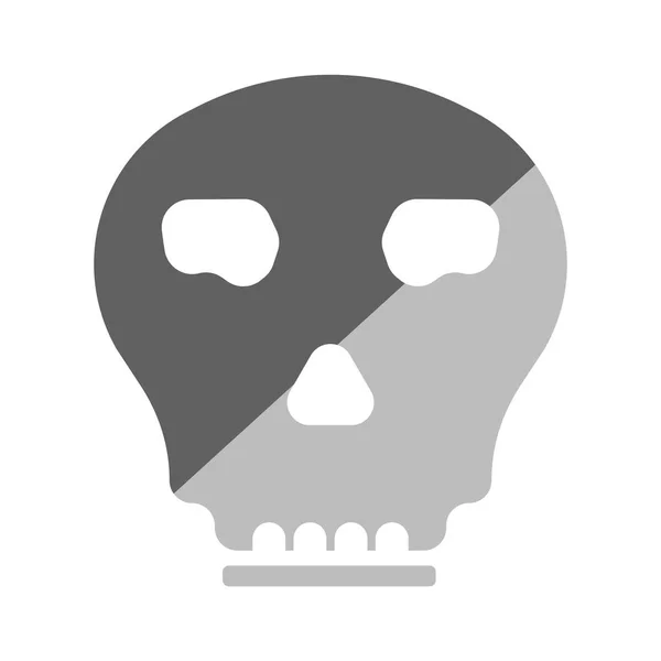 スカル アイコン ベクトル分離ホワイト バック グラウンド 頭蓋骨透明な記号 古代史のシンボル — ストックベクタ