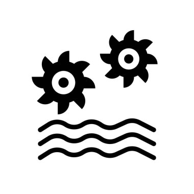 Beyaz arka plan, hidroelektrik santrali şeffaf işareti, Eko sembolleri izole hidroelektrik santrali simge vektör