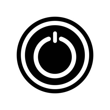 İzole güç düğmesini simge vektör beyaz arka plan, güç düğmesini saydam işareti, Eko sembolleri