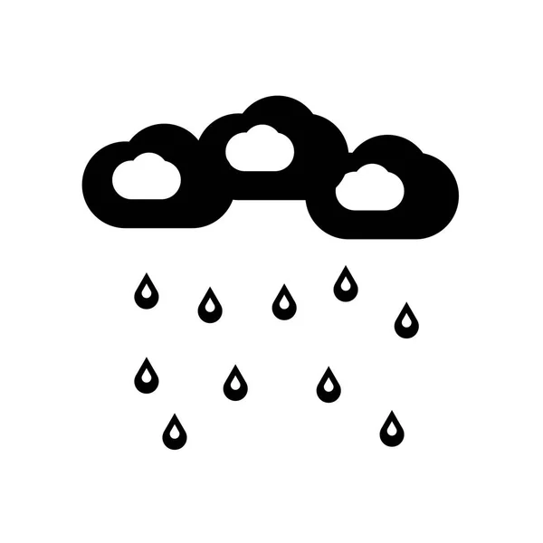 Vettore Icona Pioggia Isolato Sfondo Bianco Segno Trasparente Pioggia Simboli — Vettoriale Stock