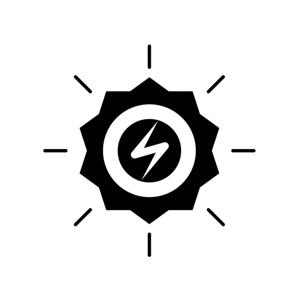 Zonne Energie Pictogram Vector Geïsoleerd Een Witte Achtergrond Transparante Teken — Stockvector