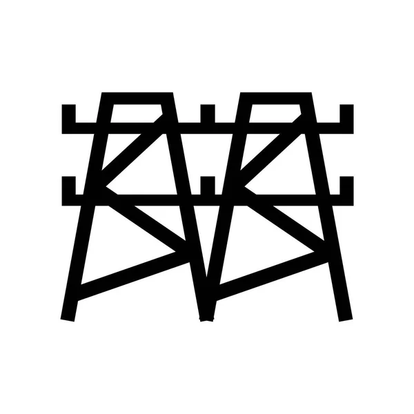 Elektrischer Turm Symbol Vektor Isoliert Auf Weißem Hintergrund Elektrischer Turm — Stockvektor