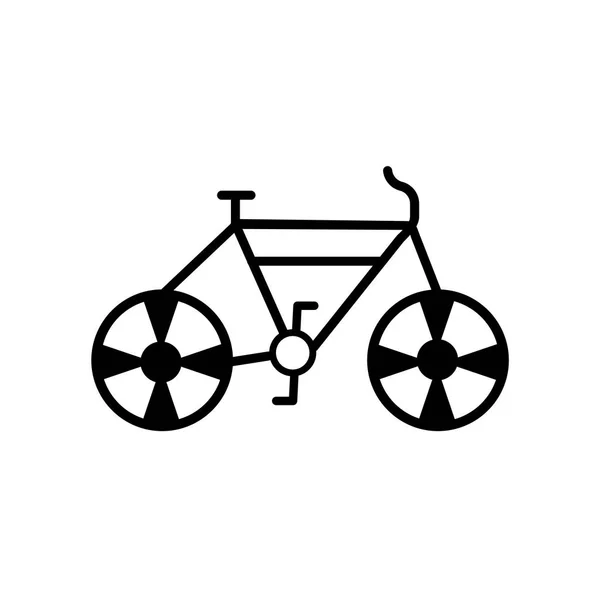 ホワイト バック グラウンド 自転車透明サイン エコのシンボルに分離された自転車のアイコン ベクトル — ストックベクタ