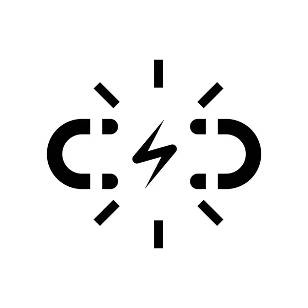 Magneet Pictogram Vector Geïsoleerd Een Witte Achtergrond Magneet Transparante Teken — Stockvector