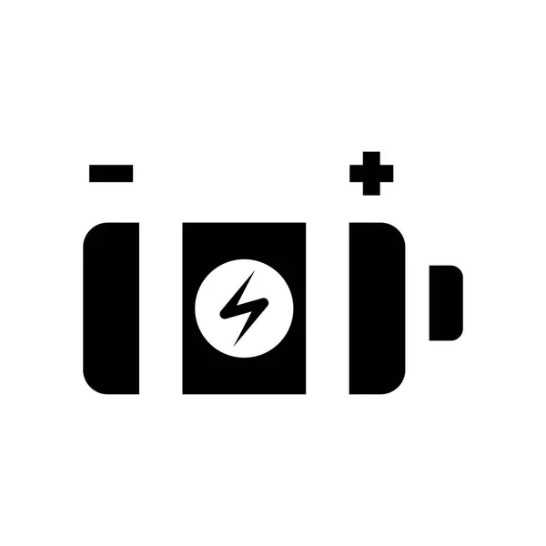 电池图标矢量隔离在白色背景 电池透明标志 生态符号 — 图库矢量图片