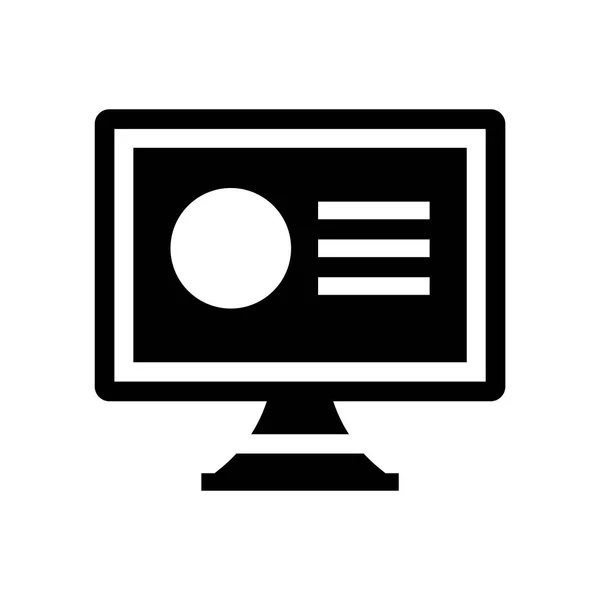 Monitor Vector Icono Aislado Sobre Fondo Blanco Monitor Signo Transparente — Archivo Imágenes Vectoriales