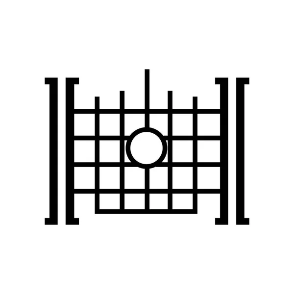 Векторні Значки Воріт Ізольовані Білому Тлі Прозорий Знак Воріт Будівельні — стоковий вектор