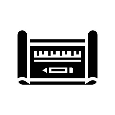 Planı simge vektör beyaz arka plan, plan şeffaf işareti, inşaat izole sembolleri