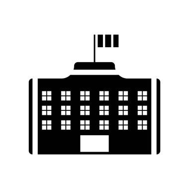 Beyaz arka plan üzerinde izole bayrak simge vektör ile bina bayrak şeffaf işaretiyle, inşaat sembolleri oluşturma