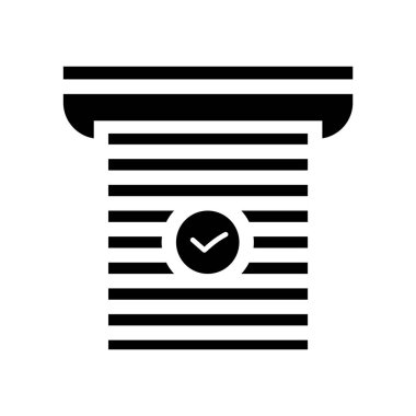 Garaj kapı simge vektör beyaz arka plan, garaj kapısı şeffaf işareti, inşaat izole sembolleri