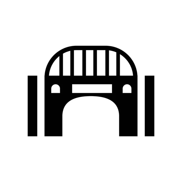 Vektorové Ikony Most Izolované Bílém Pozadí Transparentní Znamení Most Stavební — Stockový vektor