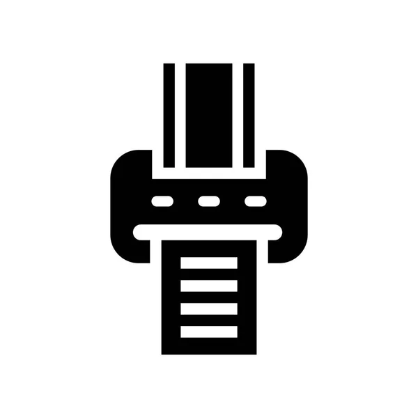 シンボル ホワイト バック グラウンド プリンター透明サイン 工事に分離されたプリンターのアイコン ベクトル — ストックベクタ
