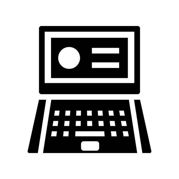 Laptop Pictogram Vector Geïsoleerd Een Witte Achtergrond Laptop Transparante Teken — Stockvector