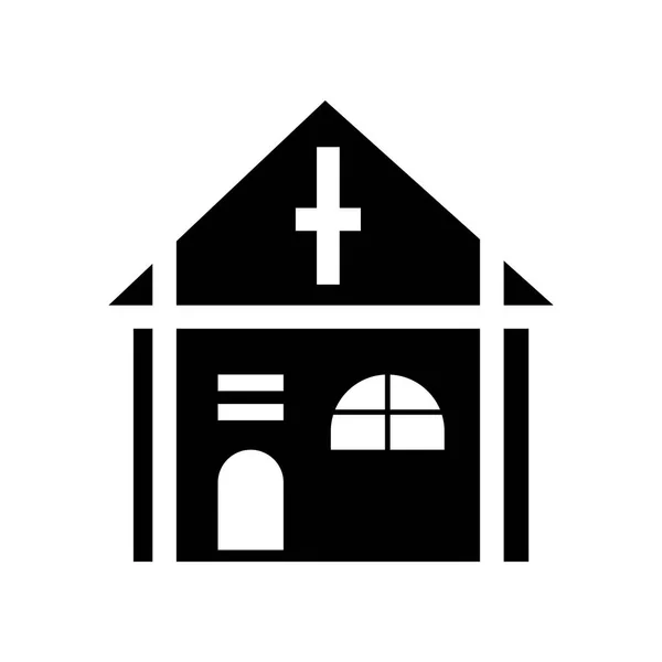 Iglesia Cristiana Icono Vector Aislado Sobre Fondo Blanco Iglesia Cristiana — Vector de stock