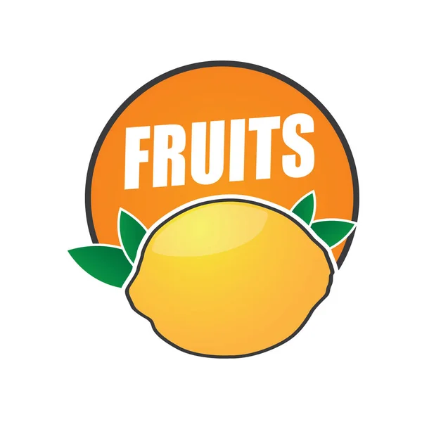Logo Obst, Naturprodukt und gesunde Ernährung — Stockvektor