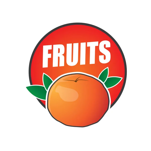Logo hedelmä, luonnontuote ja terveellinen ruoka — vektorikuva