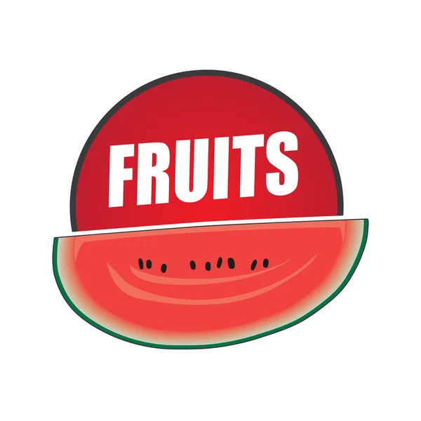 Logo Obst, Naturprodukt und gesunde Ernährung — Stockvektor