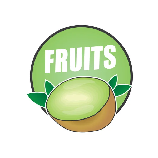 Logo Obst, Naturprodukt und gesunde Ernährung — Stockvektor