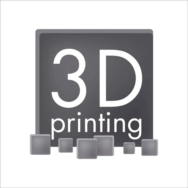 矢量徽标3d 打印和3d 笔 — 图库矢量图片