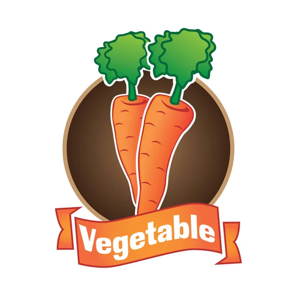 Vektör logo sebze ve doğal ürün — Stok Vektör