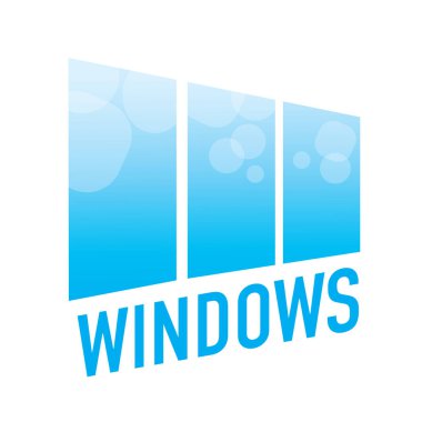 Pencereler, kapılar konulu vektör logosu