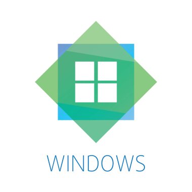 Pencereler, kapılar konulu vektör logosu