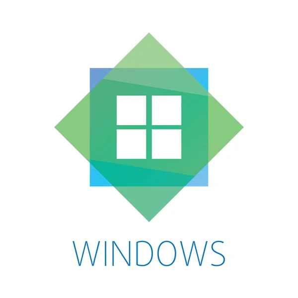 Logo vectorial sobre el tema de Windows, puertas — Vector de stock