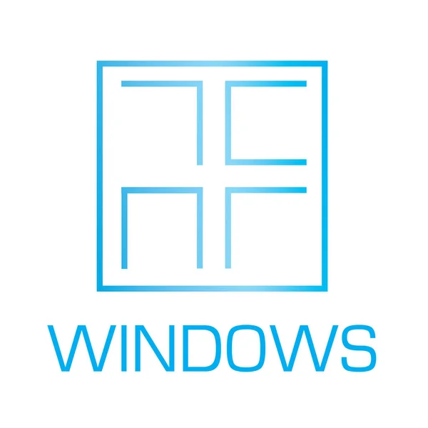 Logo vectorial sobre el tema de Windows, puertas — Vector de stock