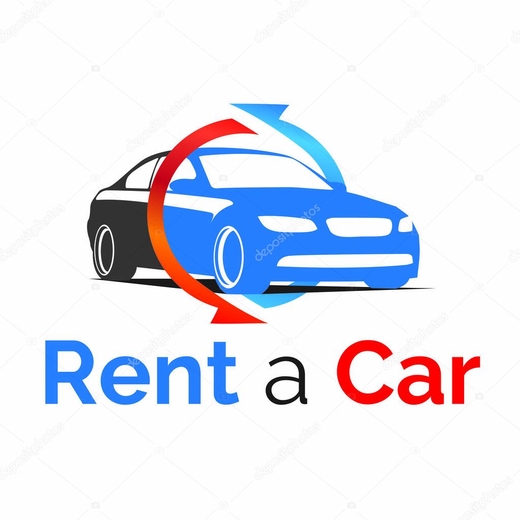 vector logo for car rental and sales