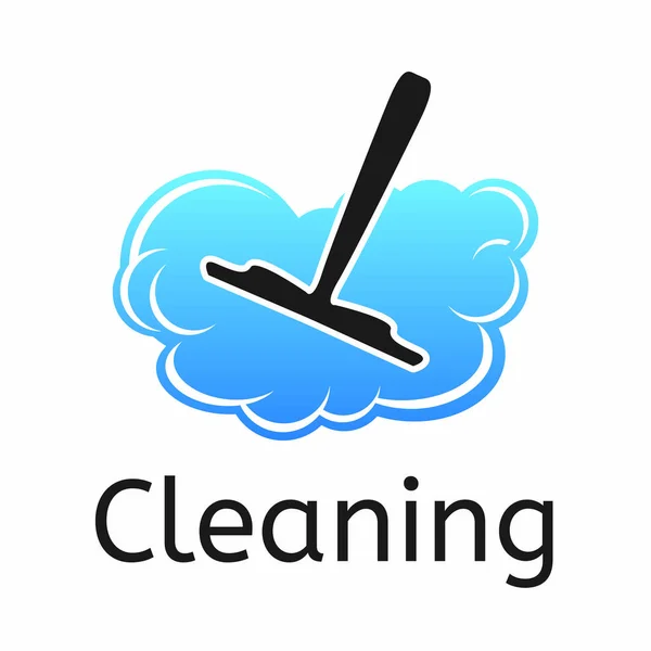 Vector logo van reiniging en sweep service — Stockvector