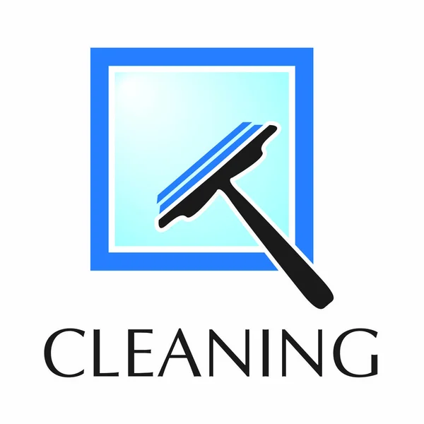 Vector logo van reiniging en sweep service — Stockvector