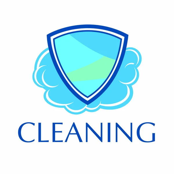 Vektor-Logo des Reinigungs- und Kehrdienstes — Stockvektor