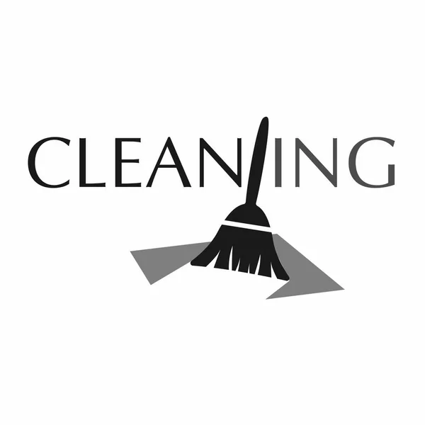 Vector logo van reiniging en sweep service — Stockvector