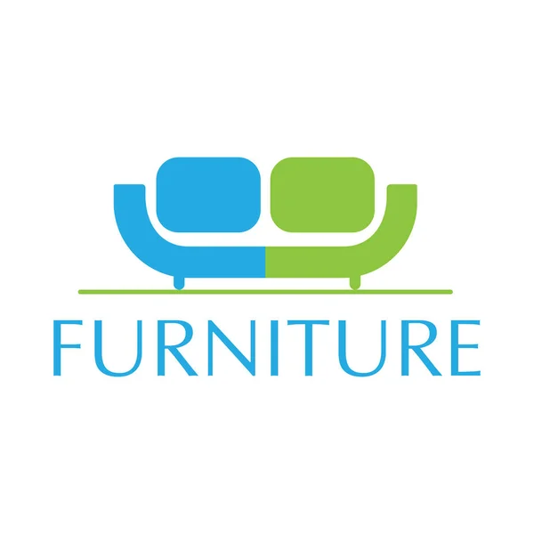 Vector logo voor winkel verkopen meubels, sofa en kledingkast — Stockvector