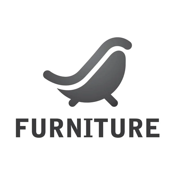 Logotipo del vector para la tienda de venta de muebles, sofá y armario — Archivo Imágenes Vectoriales