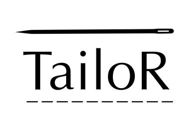 bir dikiş Atölyesi için vektör logosu, terzi