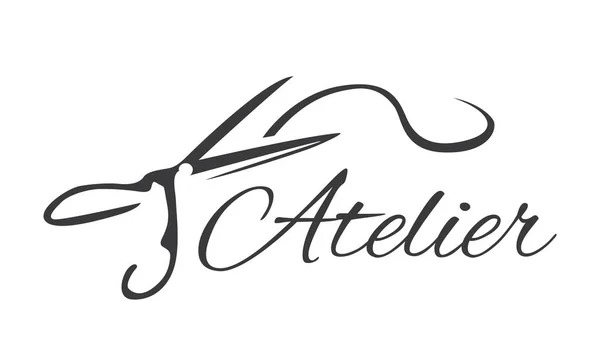 Logotipo del vector para un taller de costura, sastre — Archivo Imágenes Vectoriales