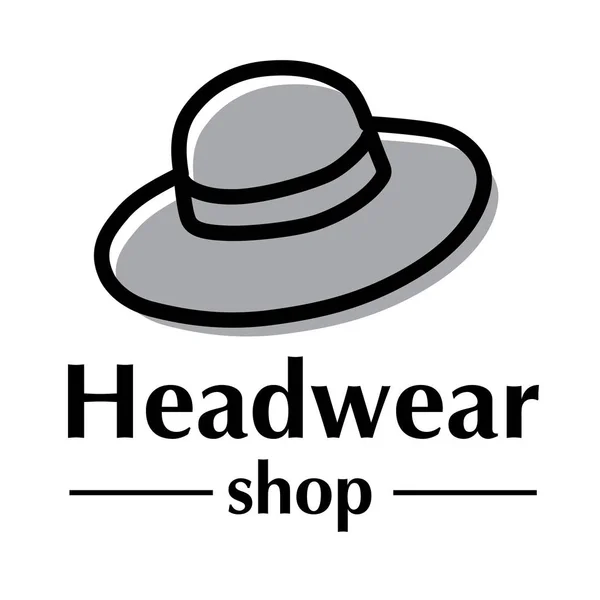 Mağaza şapkaları ve kapaklar için vektör logosu — Stok Vektör