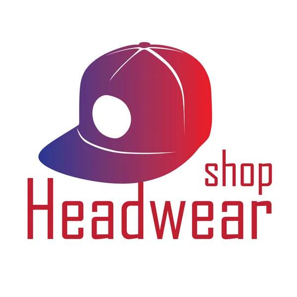 Векторный логотип для шляп и колпачков магазина — стоковый вектор